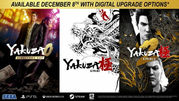 Upgrade options for 3 Yakuza games announced including a FREEBIE for Yakuza Kiwami 2 owners!