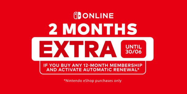 You can bag TWO FREE MONTHS of Nintendo Switch Online by signing up for a subscription